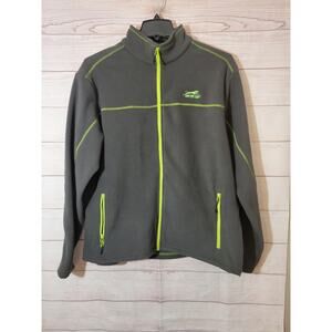 Arctic Cat - Zip Up Fleece Jacket - Gray & Green - Size LG MEN'S